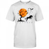 Horse vintage moon and bats equestrian spooked Halloween shirt