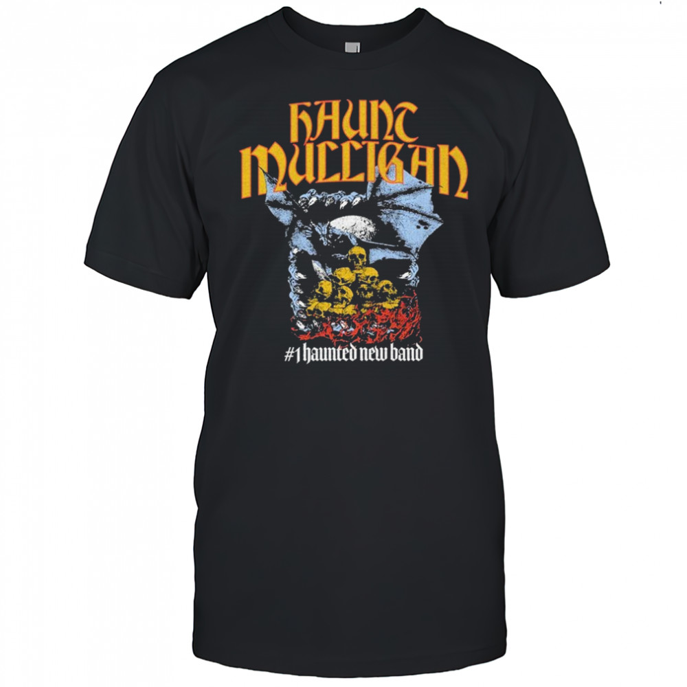 Hot Mulligan 1 Haunted New Band Skull Pile T-shirt