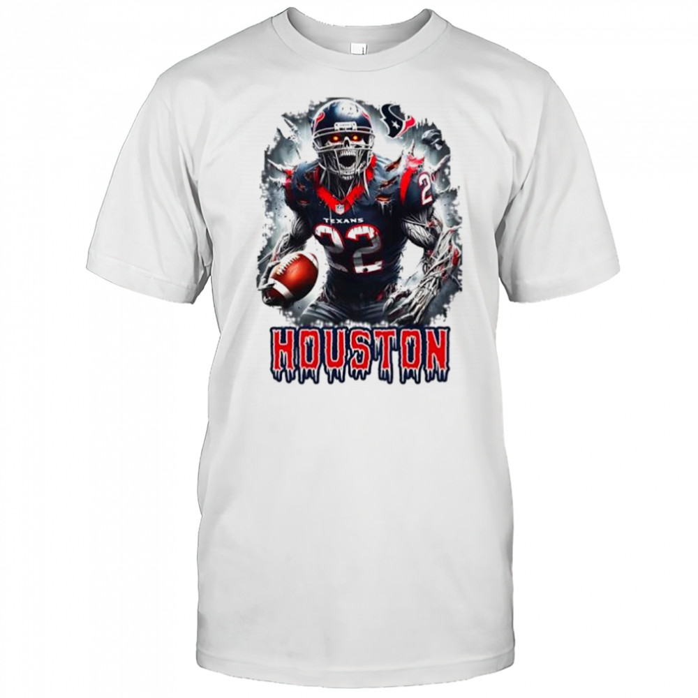 Houston Texans football skeleton horror shirt