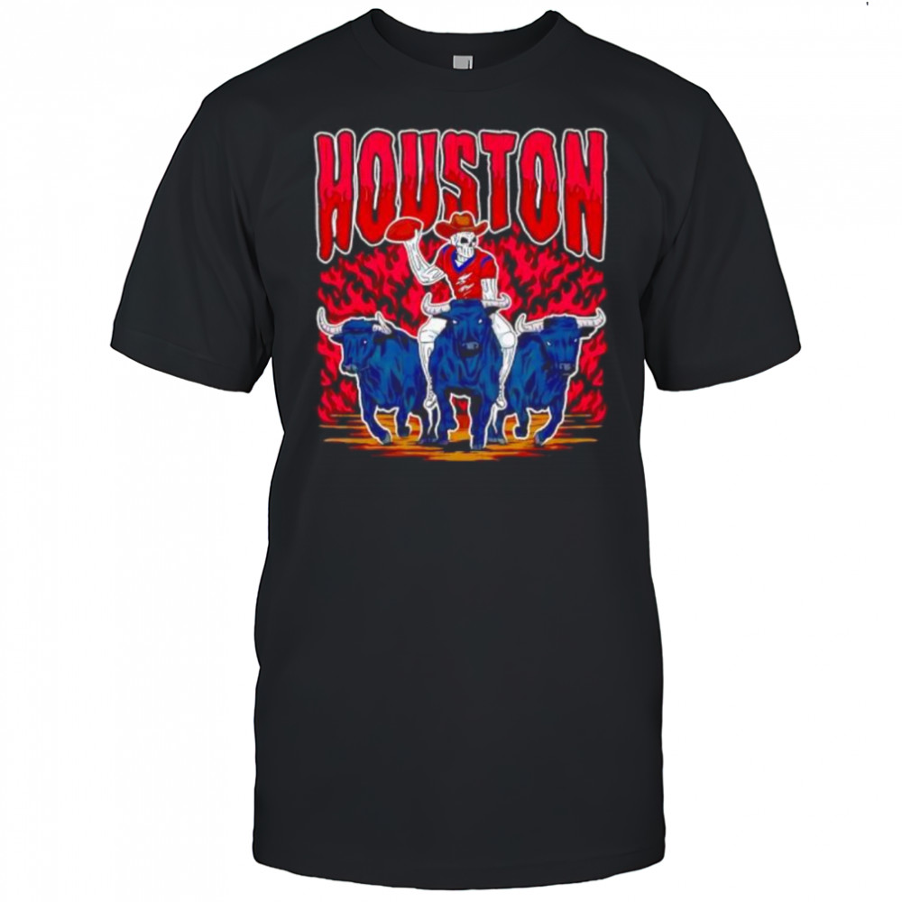 Houston Texans Skeleton Cowboy Riding Bulls shirt