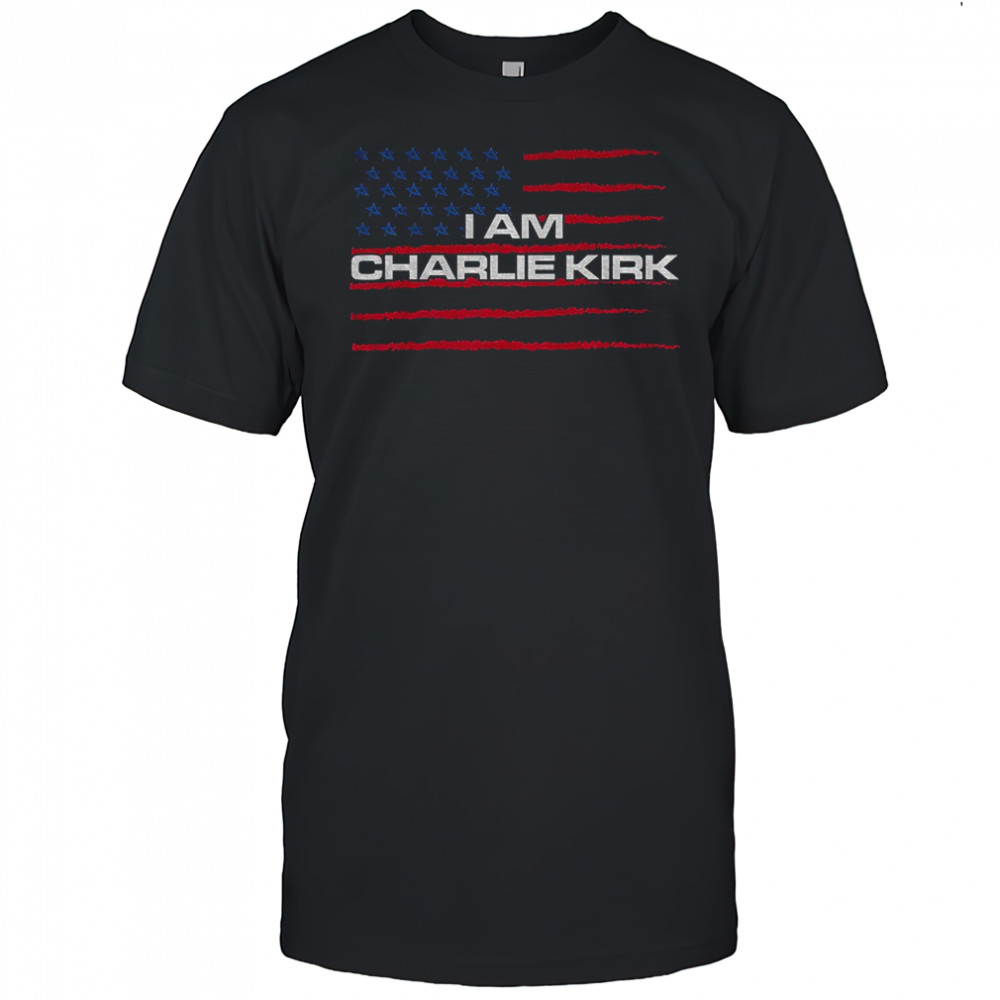 I am Charlie Kirk RIP American flag memorial political shirt