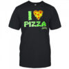 I heart pizza Mutant Ninja Turtles shirt