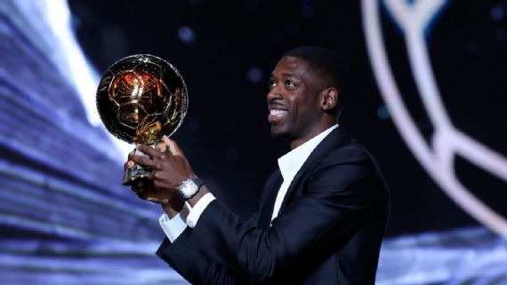 PSG's Ousmane Dembélé wins Ballon d'Or ahead of Lamine Yamal