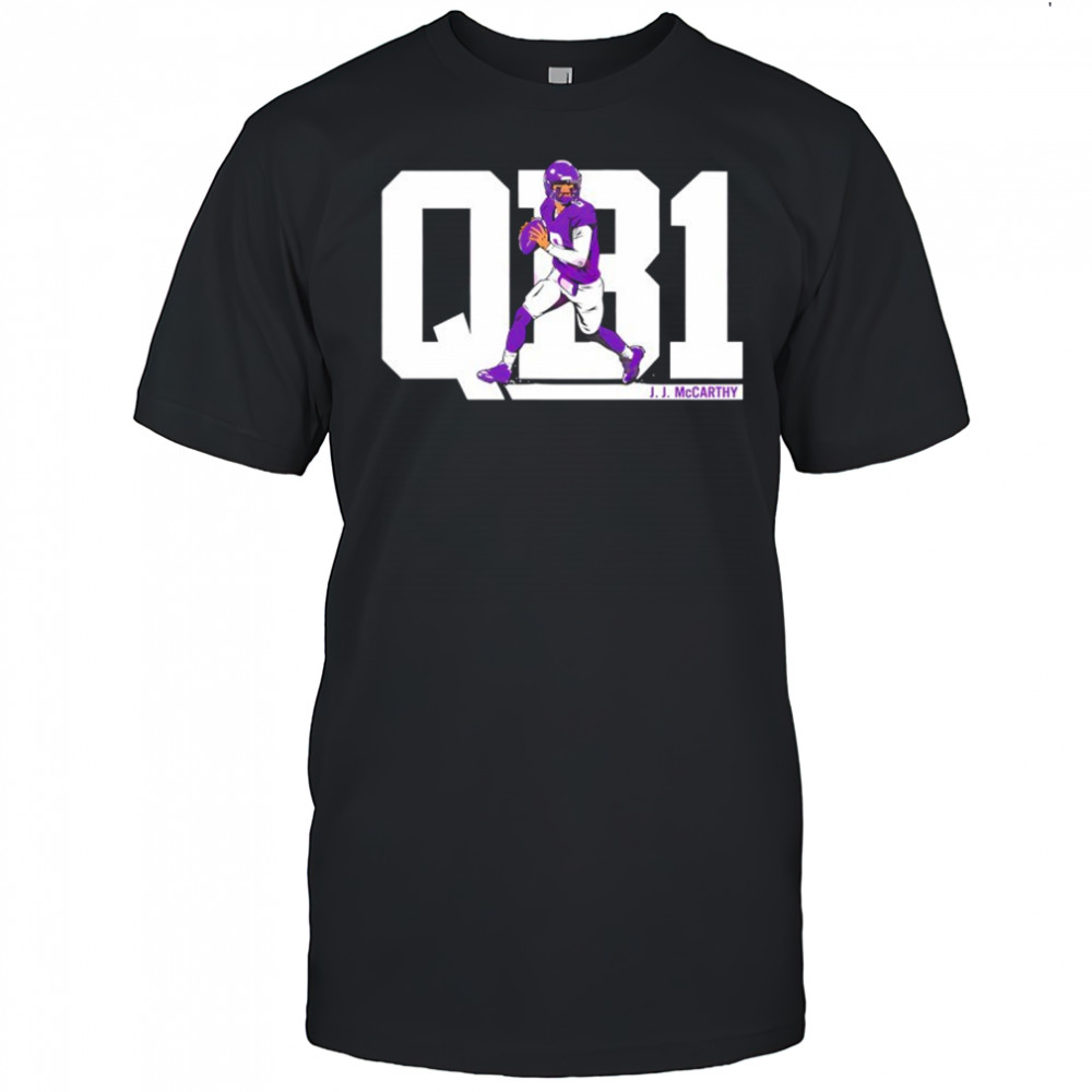J J Mccarthy Minnesota Vikings QB1 Football Shirt