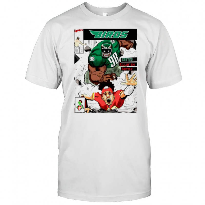 Jalen Carter Philadelphia football smash comic style shirt