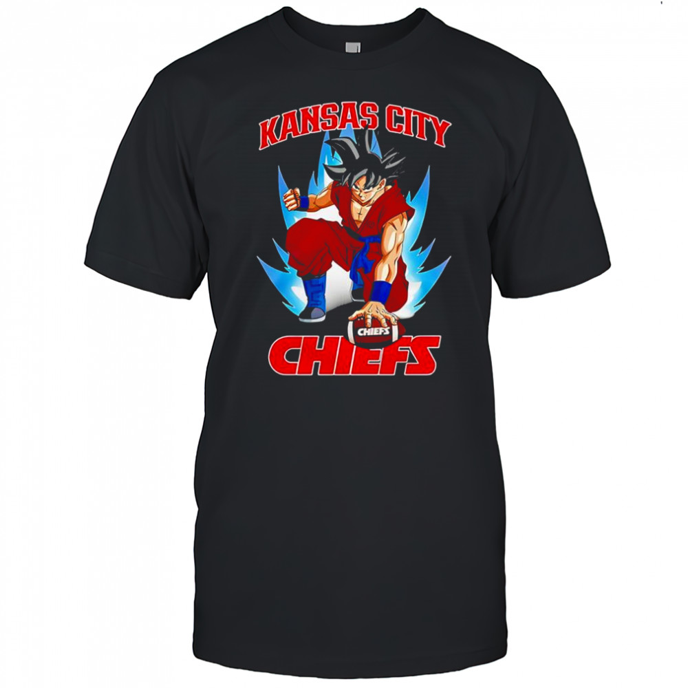 Kansas City Chiefs NFL featuring the Dragon Ball Goku Dragon Ball Z baseball shirt