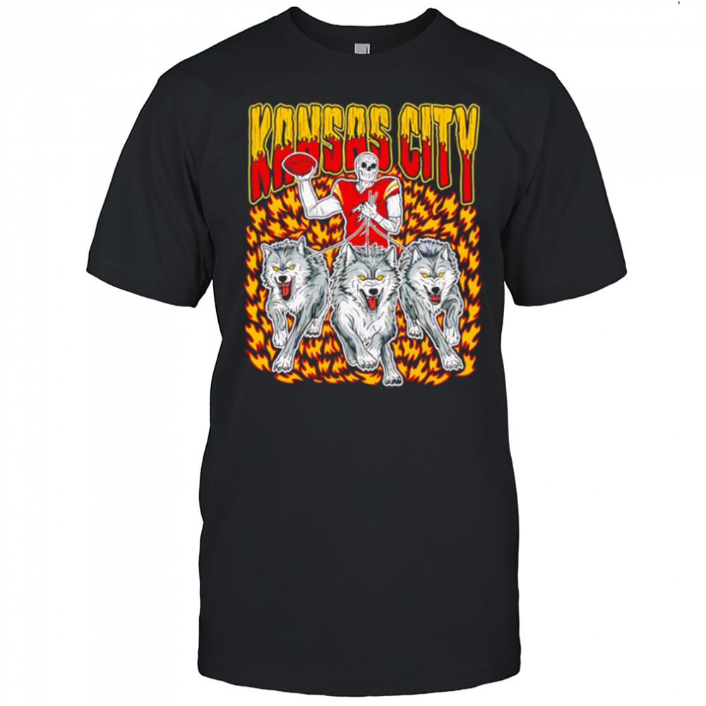 Kansas City Chiefs Skeleton Player Leading Wolf Pack shirt