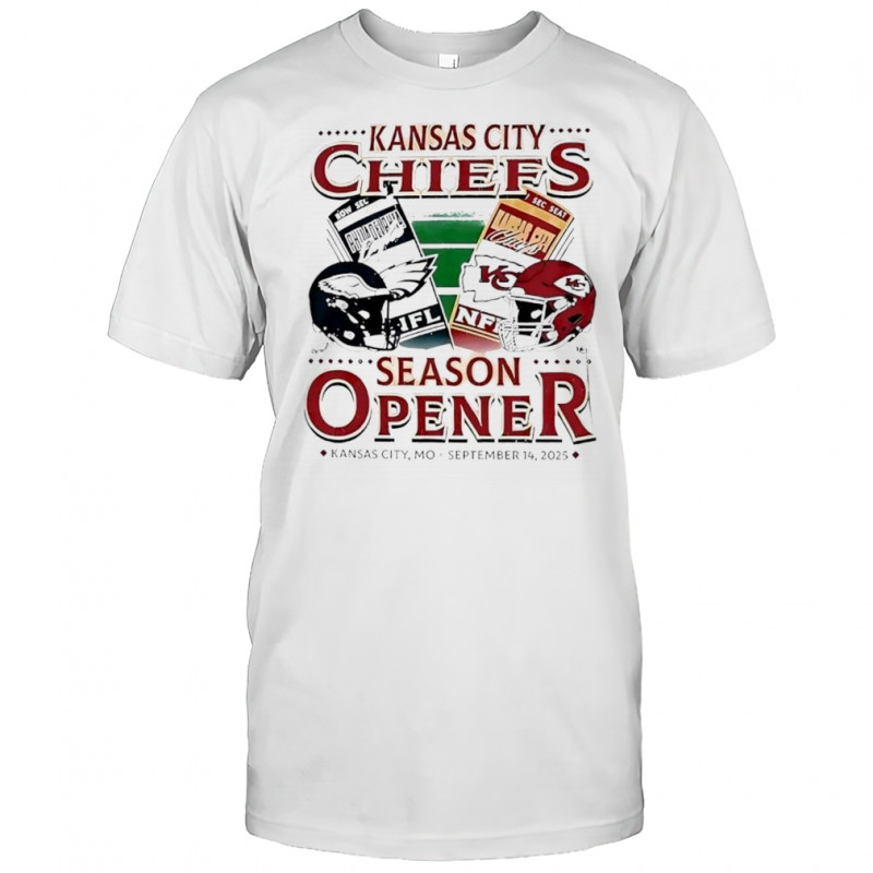 Kansas City Chiefs Vs Philadelphia Eagles September 2025 Home Season Opener Helmet shirt