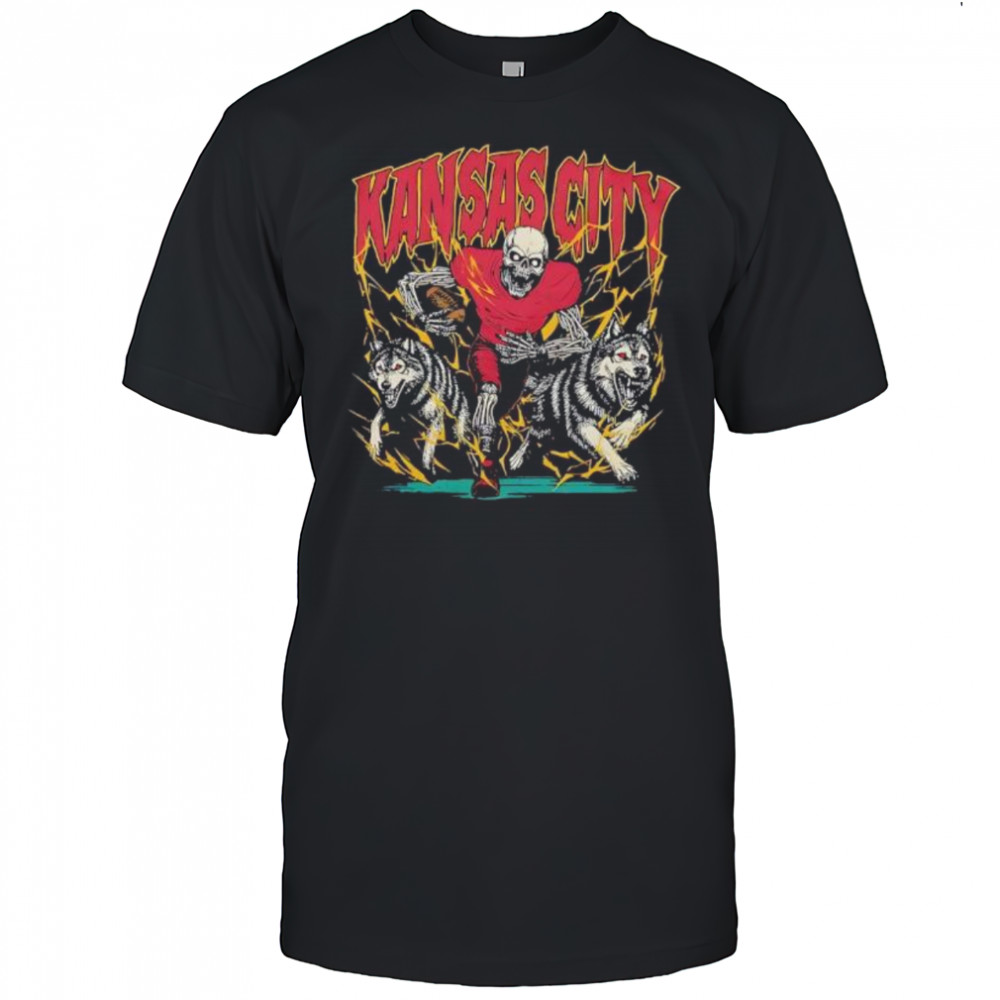 Kansas City Wolves Skeleton Football Player shirt
