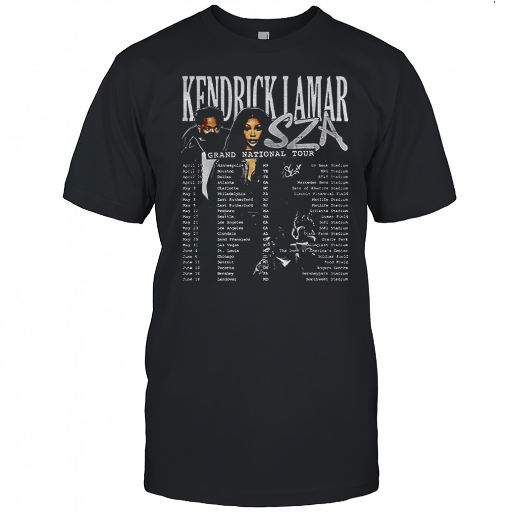Kendrick Lamar SZA Grand National tour album 2025 shirt