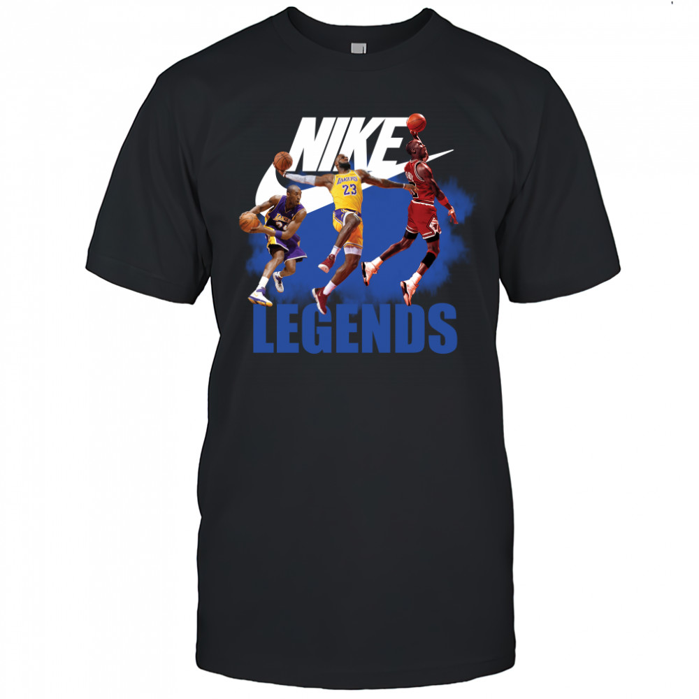 Kobe Bryant Lebron James Michael Jordan Nike Legends NBA Basketball 2022 Shirt