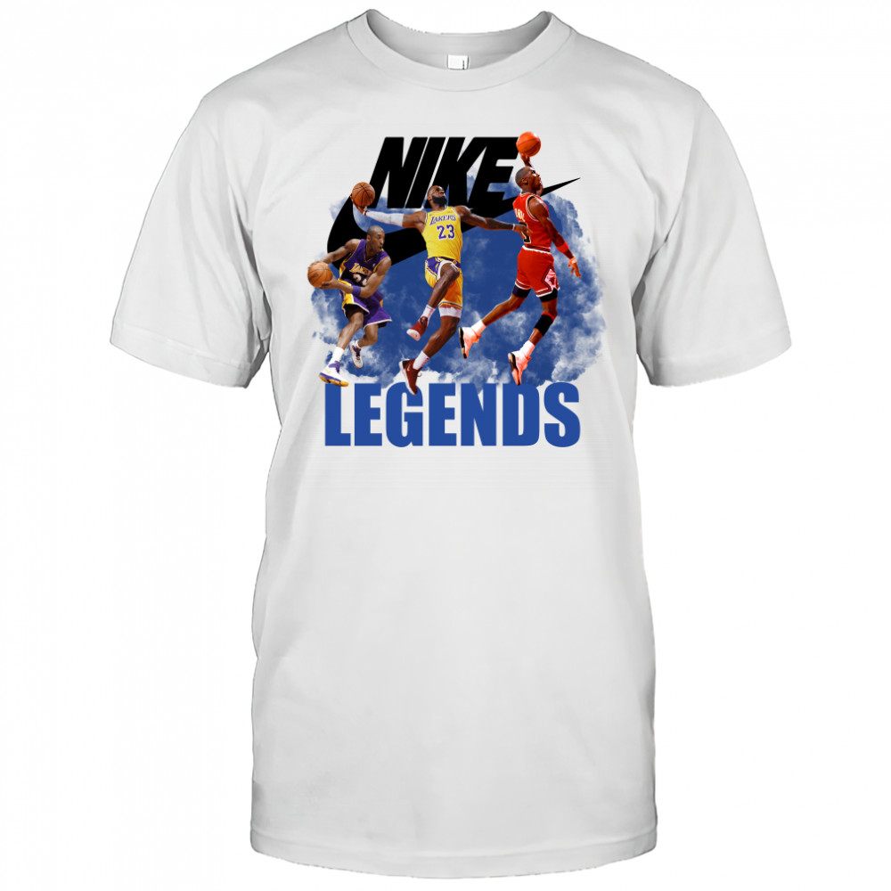 Kobe Bryant Lebron James Michael Jordan Nike Legends NBA Basketball 2022 T-Shirt