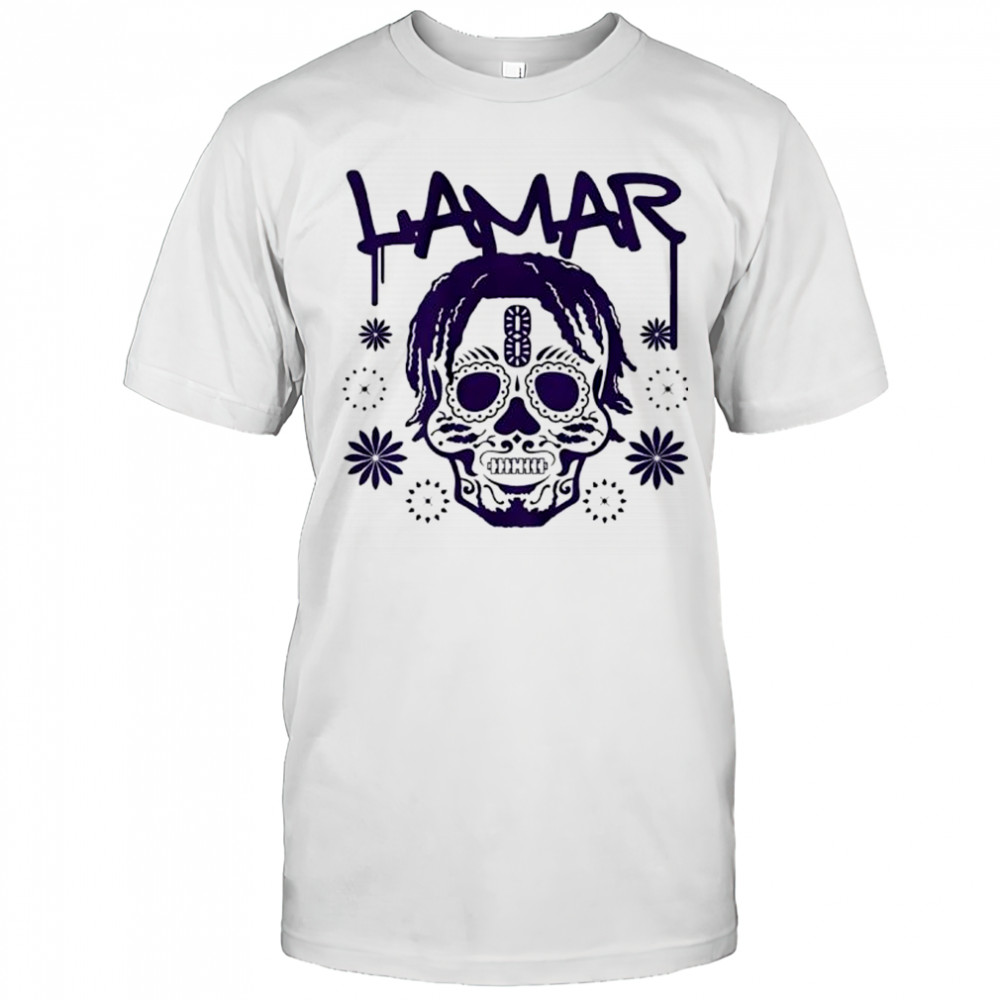 Lamar Jackson Baltimore Ravens skull number 8 shirt