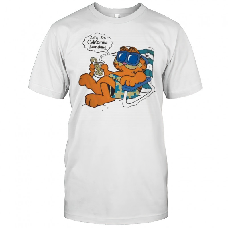 Let’s do California sometime orange cat beach shirt
