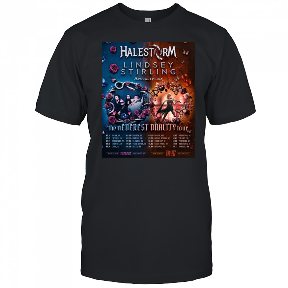 Lindsey Stirling And Halestorm The Neverest Duality Tour 2025 T-shirt