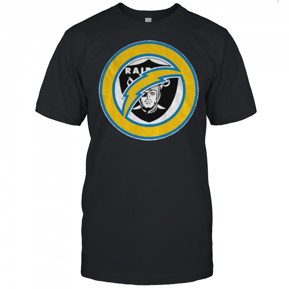 Los Angeles Chargers and Las Vegas Raiders mashup logo shirt