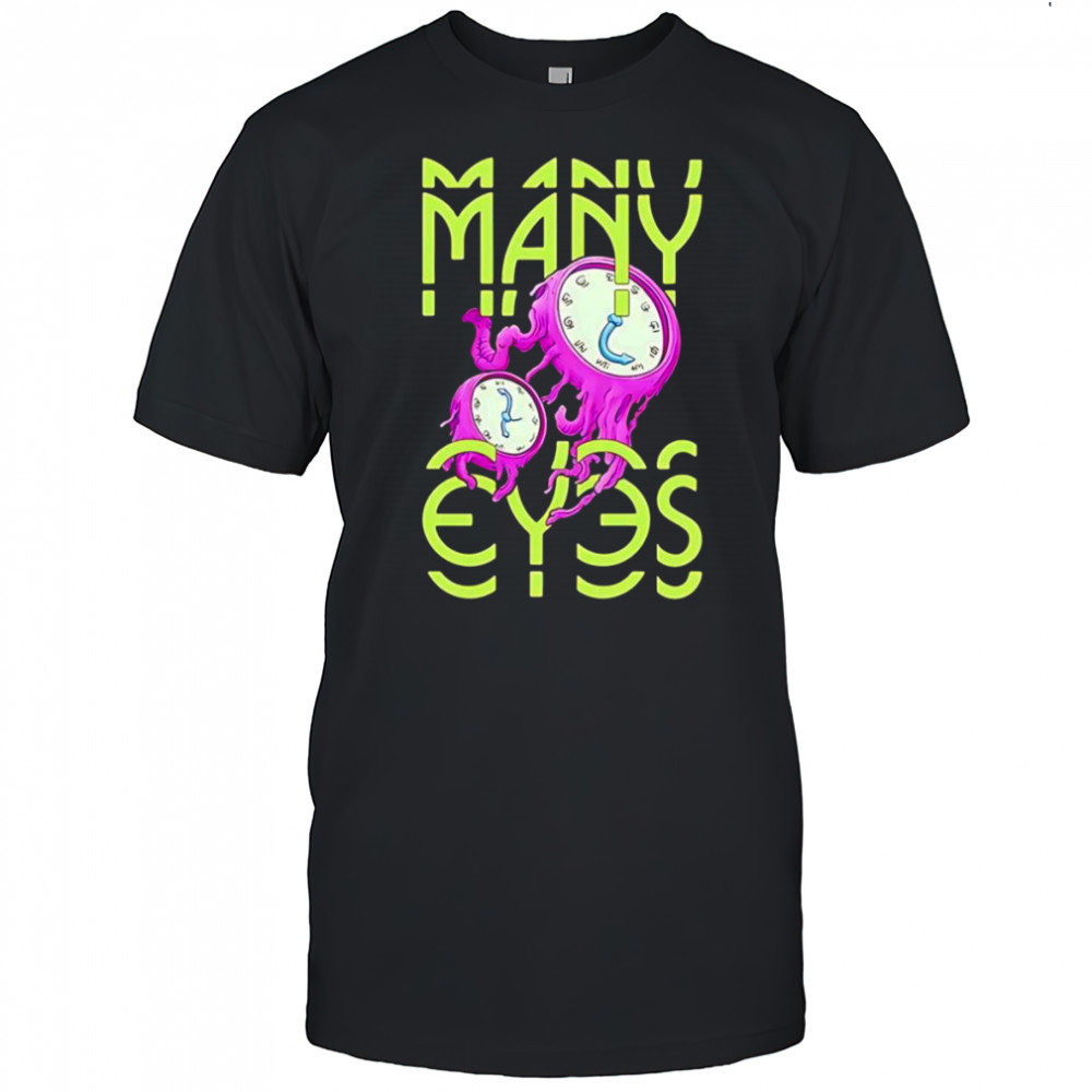 Many Eyes Purple Clocks shirt