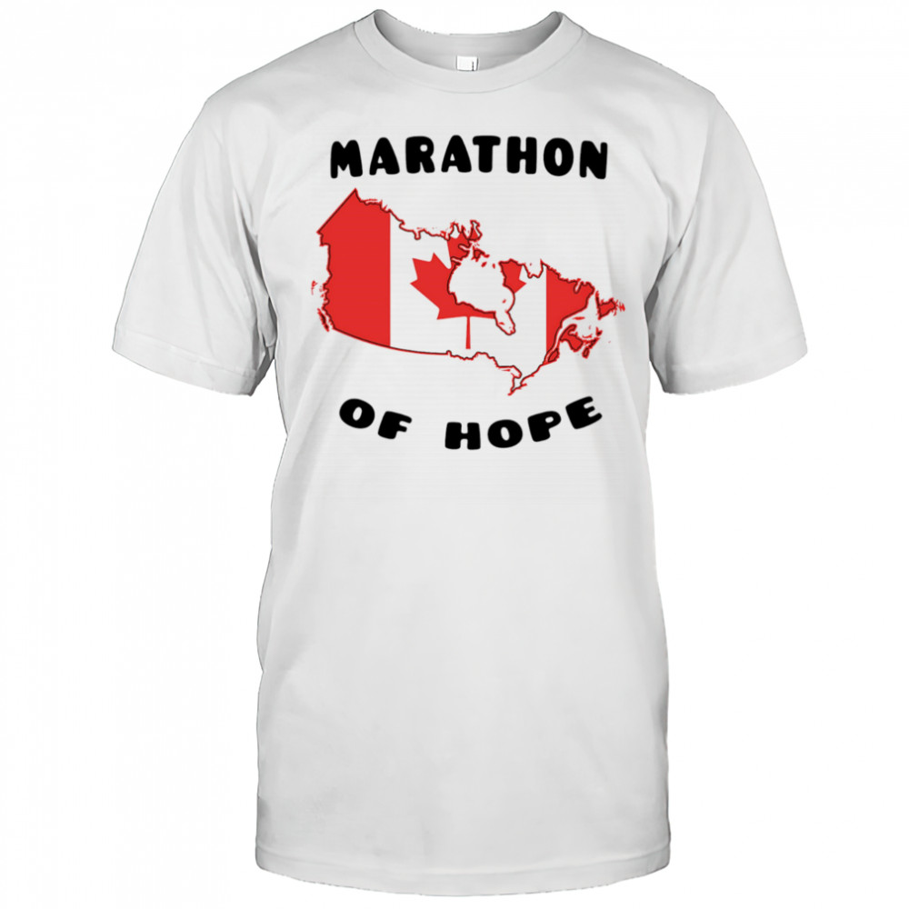 Marathon of hope Canada flag shirt