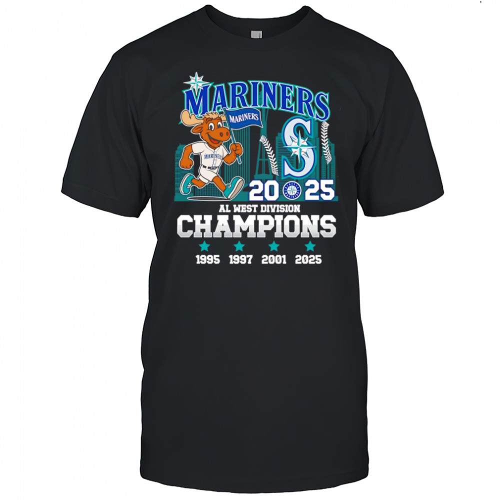 Mariners 2025 AL West Division Champions mascot shirt