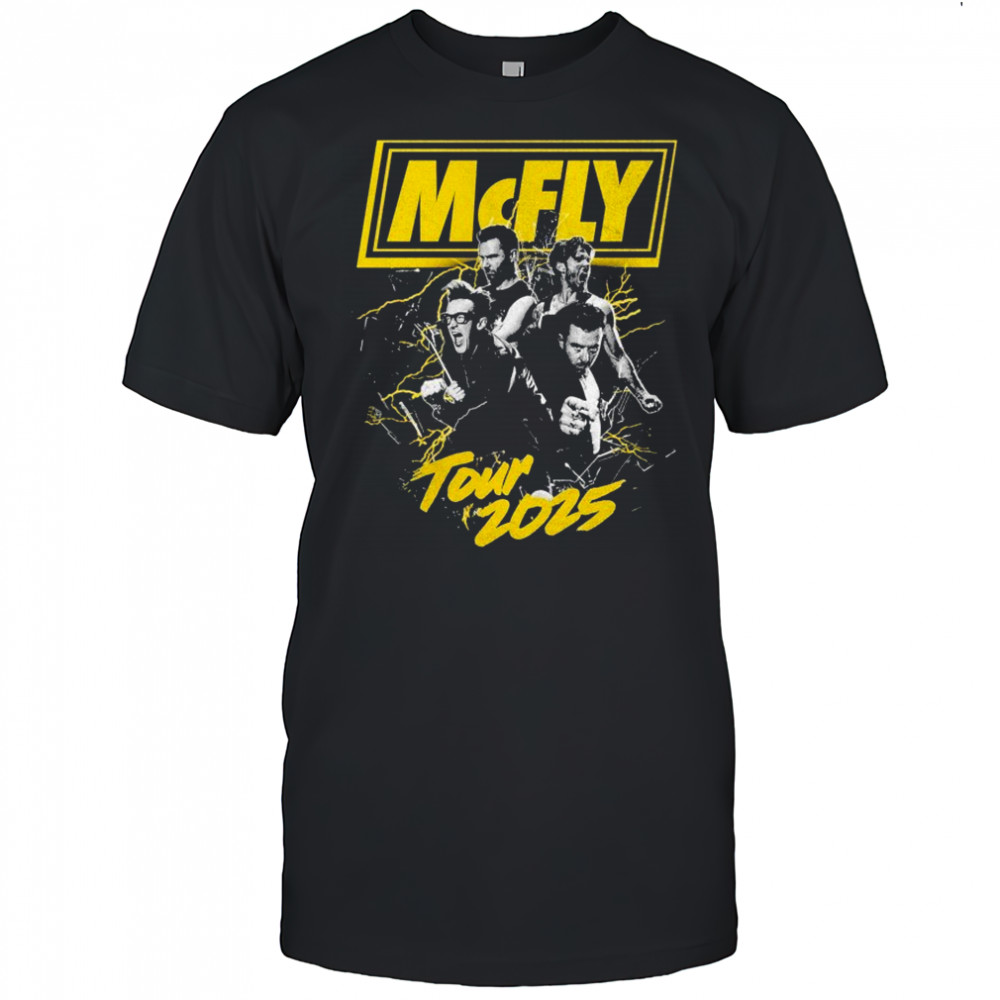Mcfly Oh Busted Were Here Too Tour 2025 Lightening Photo T-shirt