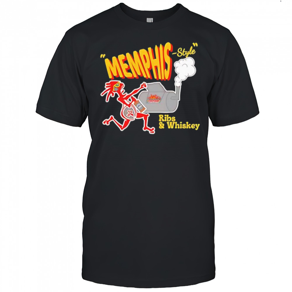 Memphis Ribs & Whiskey style graphic shirt