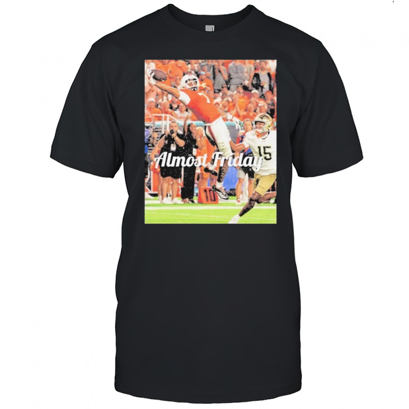 Miami Hurricanes Vs Notre Dame Fighting Irish Almost Friday 3. Miami Catch T-shirt