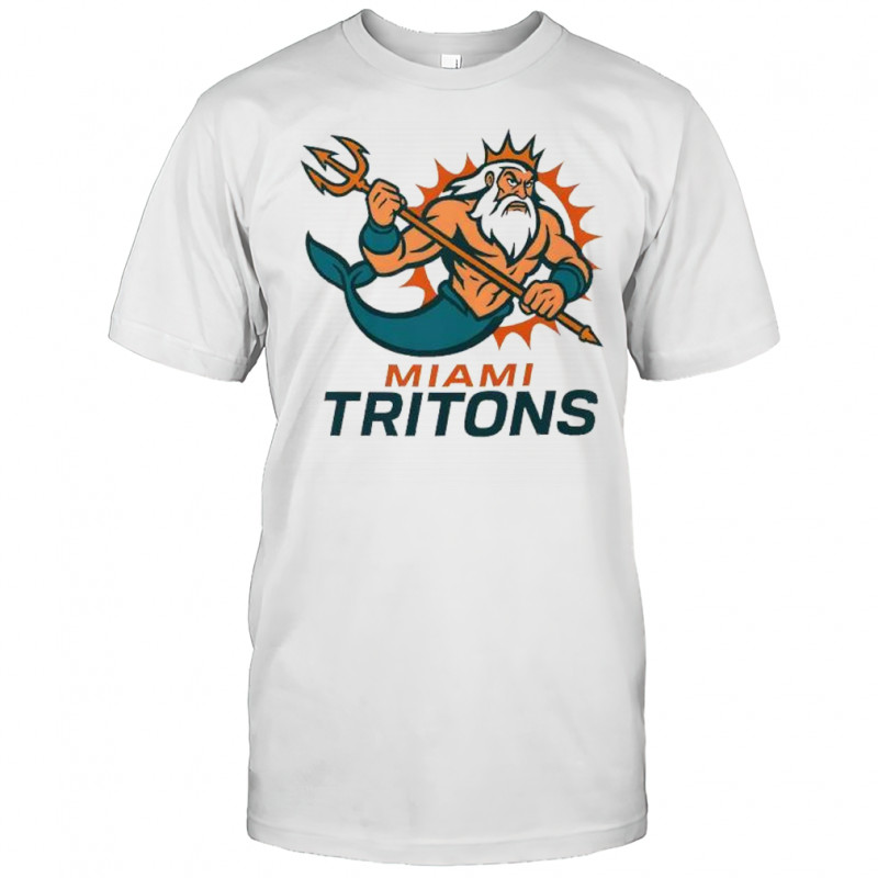 Miami Tritons dolphins pro football Little Mermaid triton ariel shirt