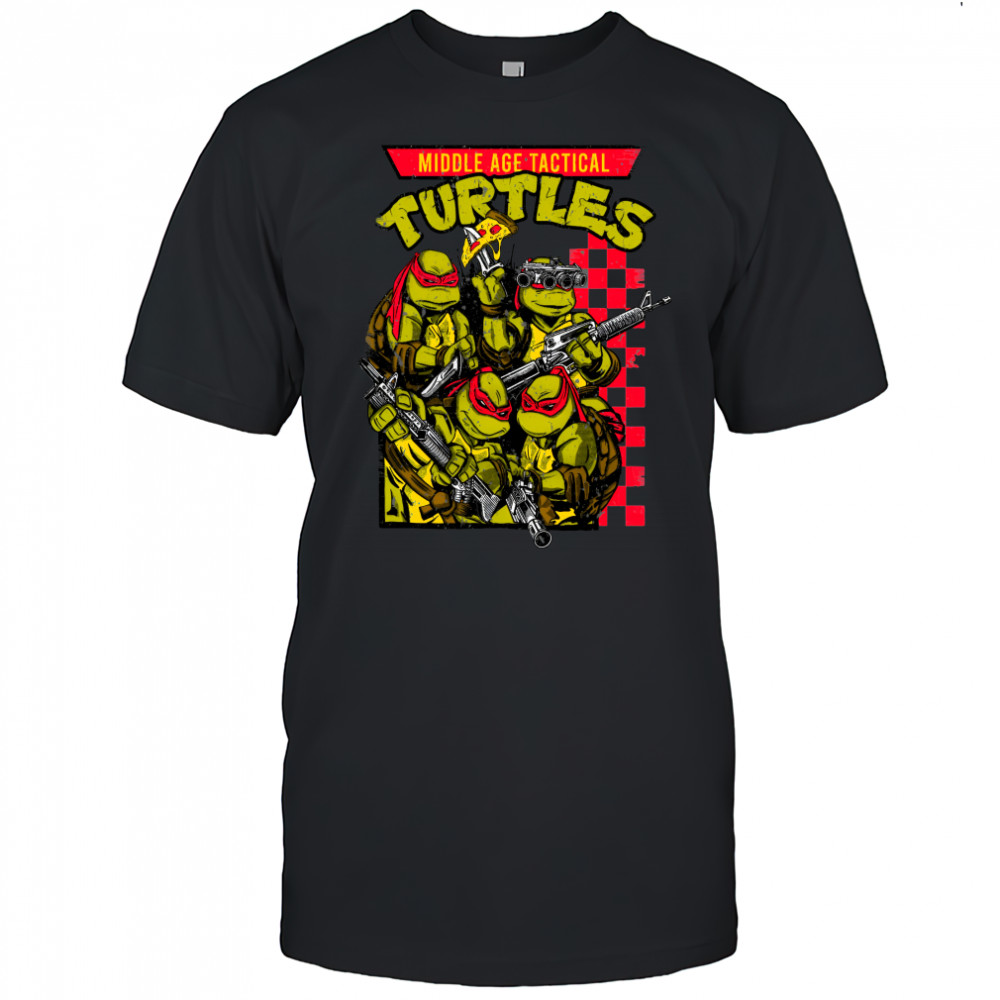 Middle age tactical turtles shirt