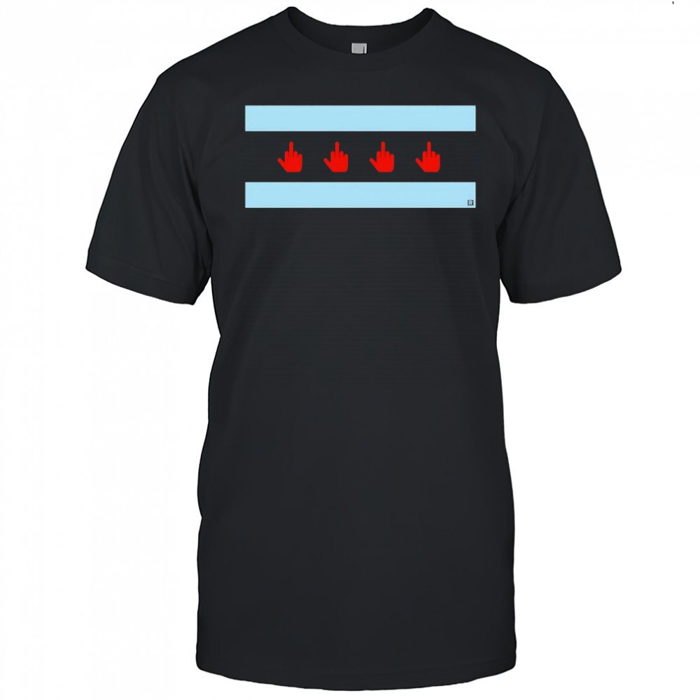 Middle Finger Chicago Flag shirt