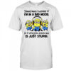 Minion listen music sometimes I wonder if I’m in a bad mood or if everyone around me is just stupid shirt