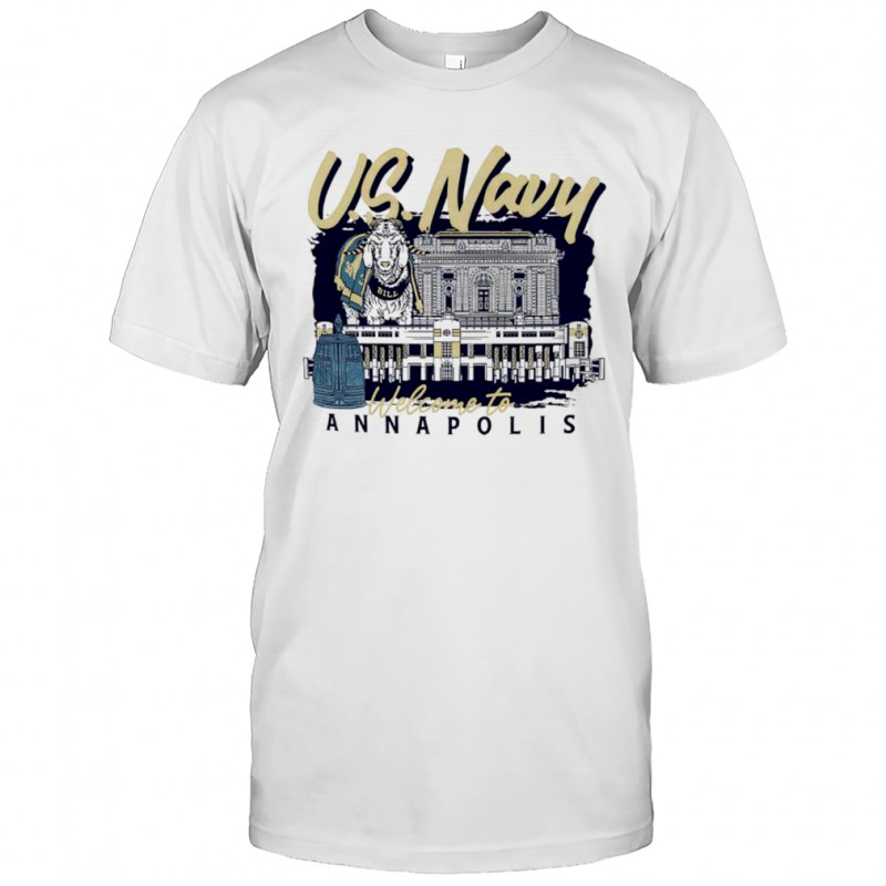 Navy Midshipmen welcom to Annapolis hand drawn campus shirt