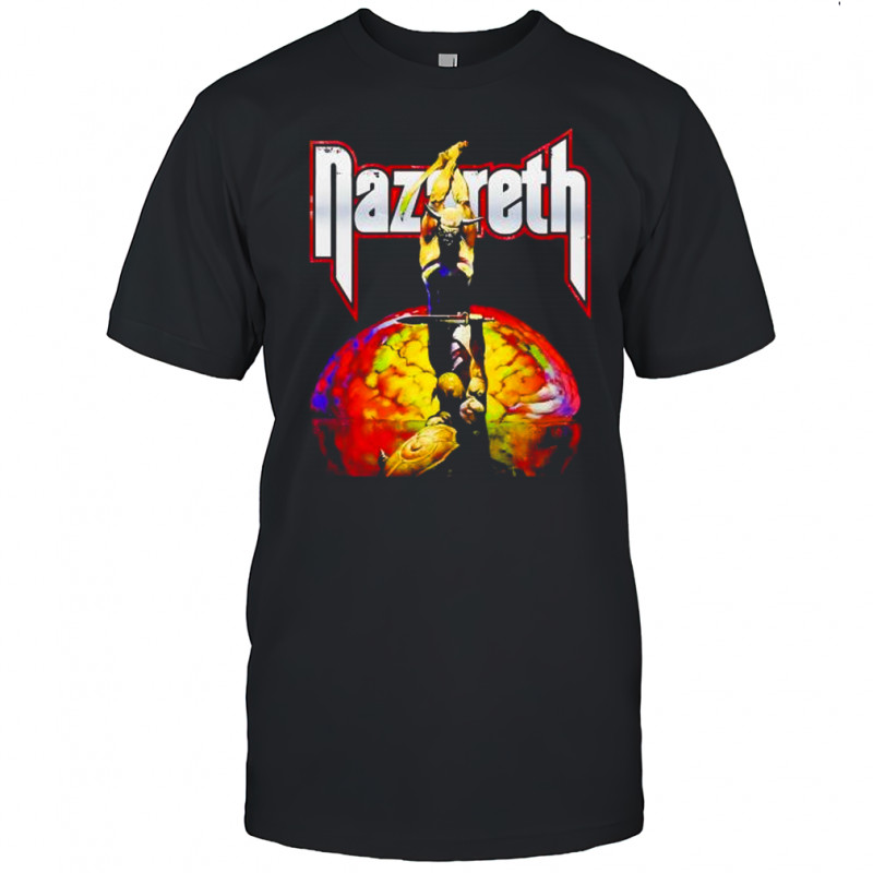 Nazareth heavy etal demon warrior with horns sword battle shirt