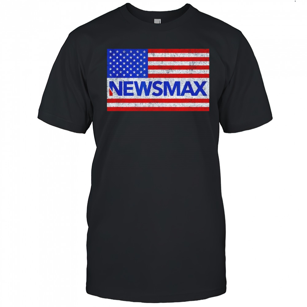 Newsmax politics and finance America flag vintage shirt