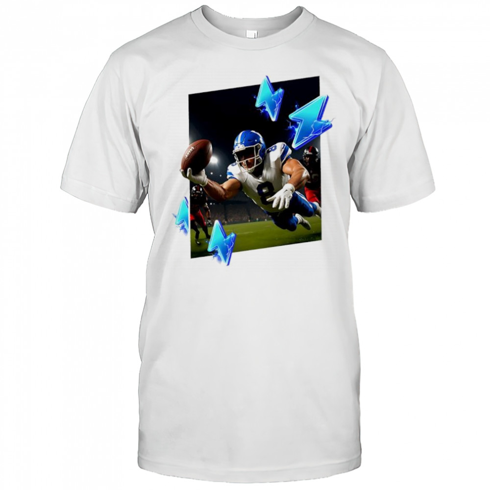 NFL plaer one handed bat lighting graphic shirt