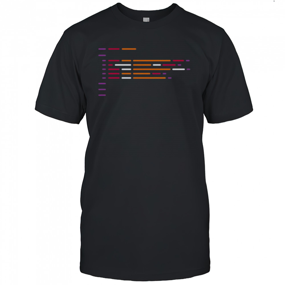 Nice Colorful Abstract Code Lines Programmer Geek Developer T-Shirt