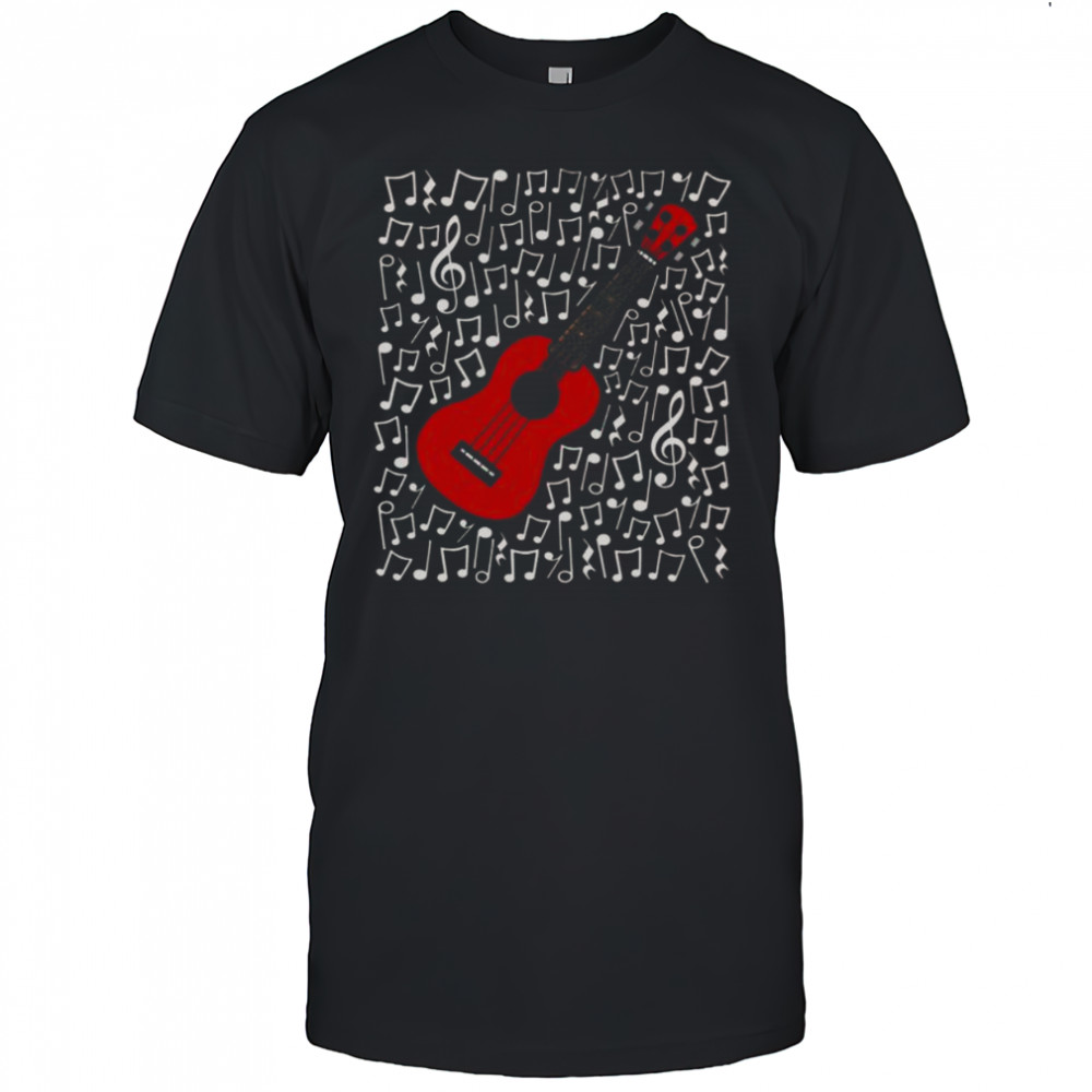 Nice Ukulele Musical Notes Uke Player Music Teacher Musician T-Shirt