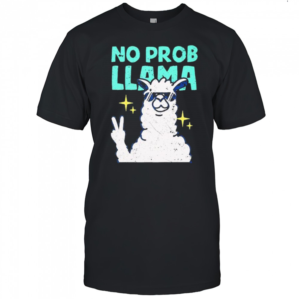 No Problem Llama Cute Sunglasses and Chill shirt