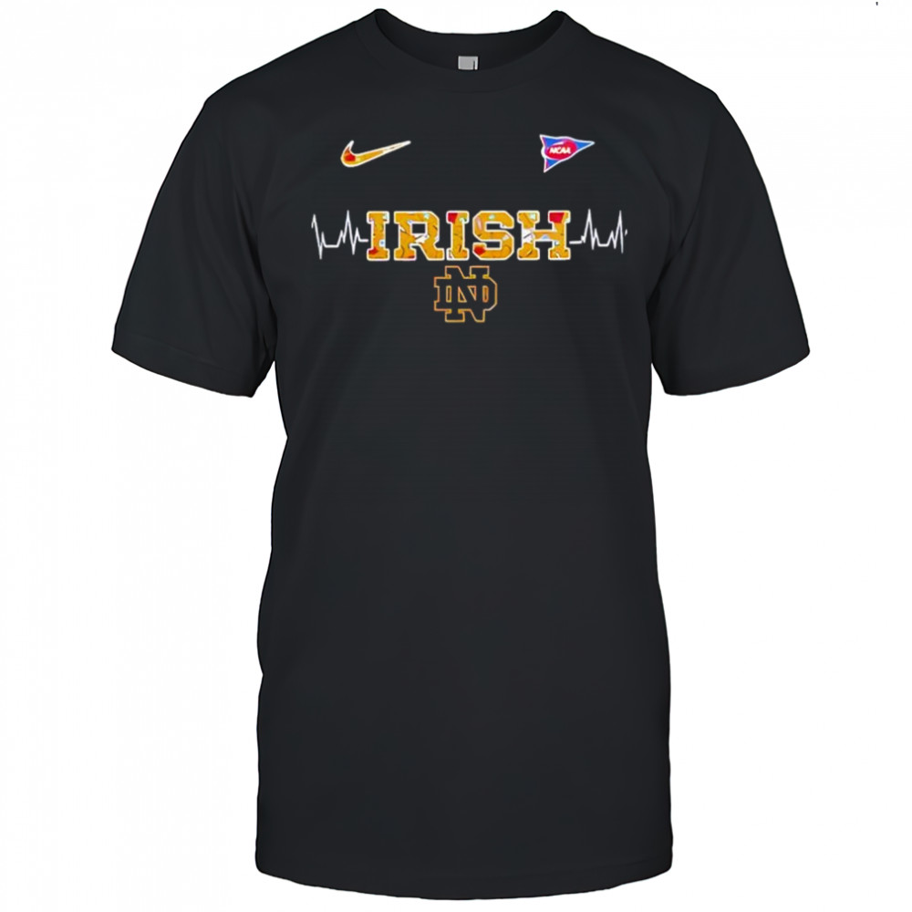 Notre Dame Irish heartbeat logo shirt