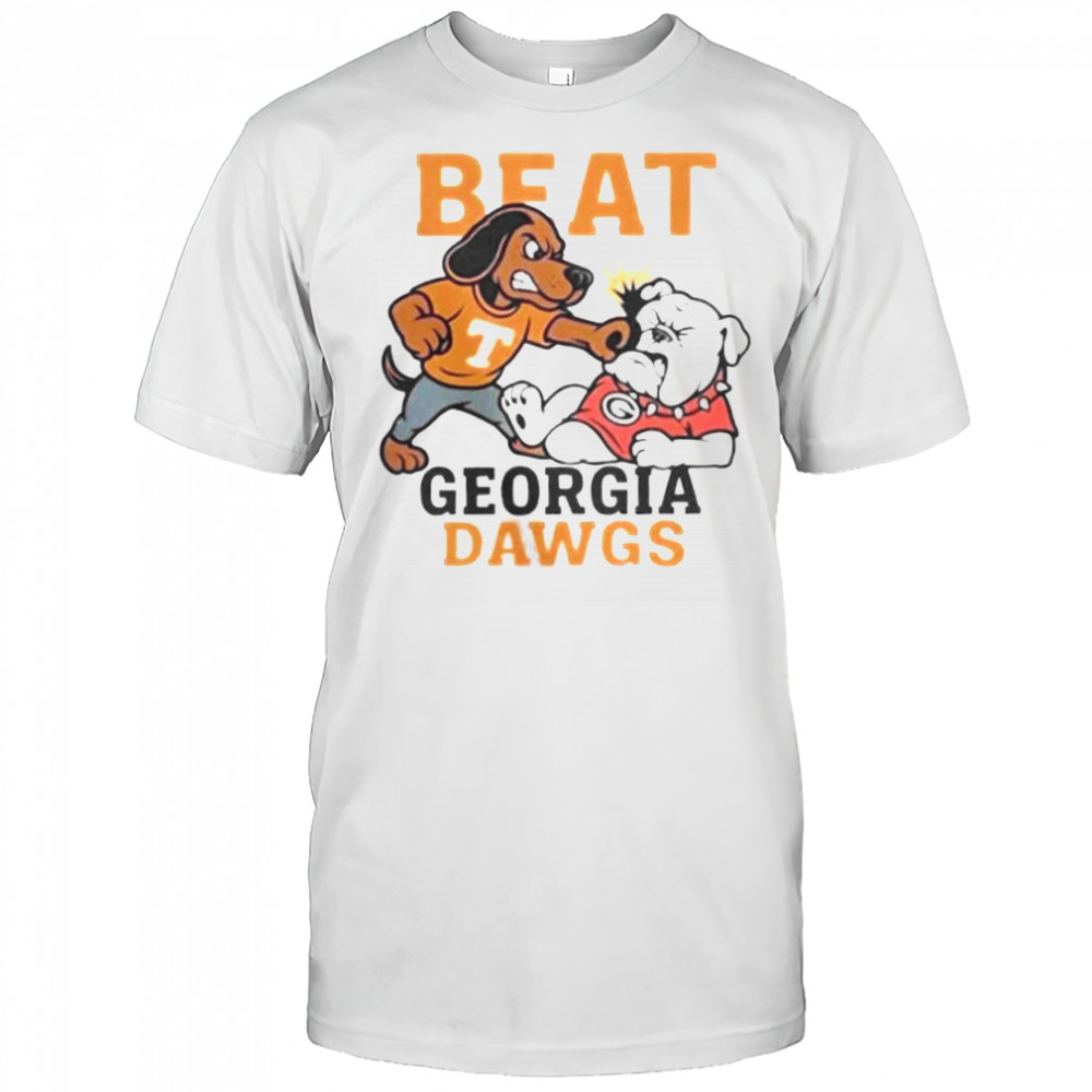 Official Mascots Tennessee Volunteers Beat Georgia Bulldogs Dawgs T-Shirt