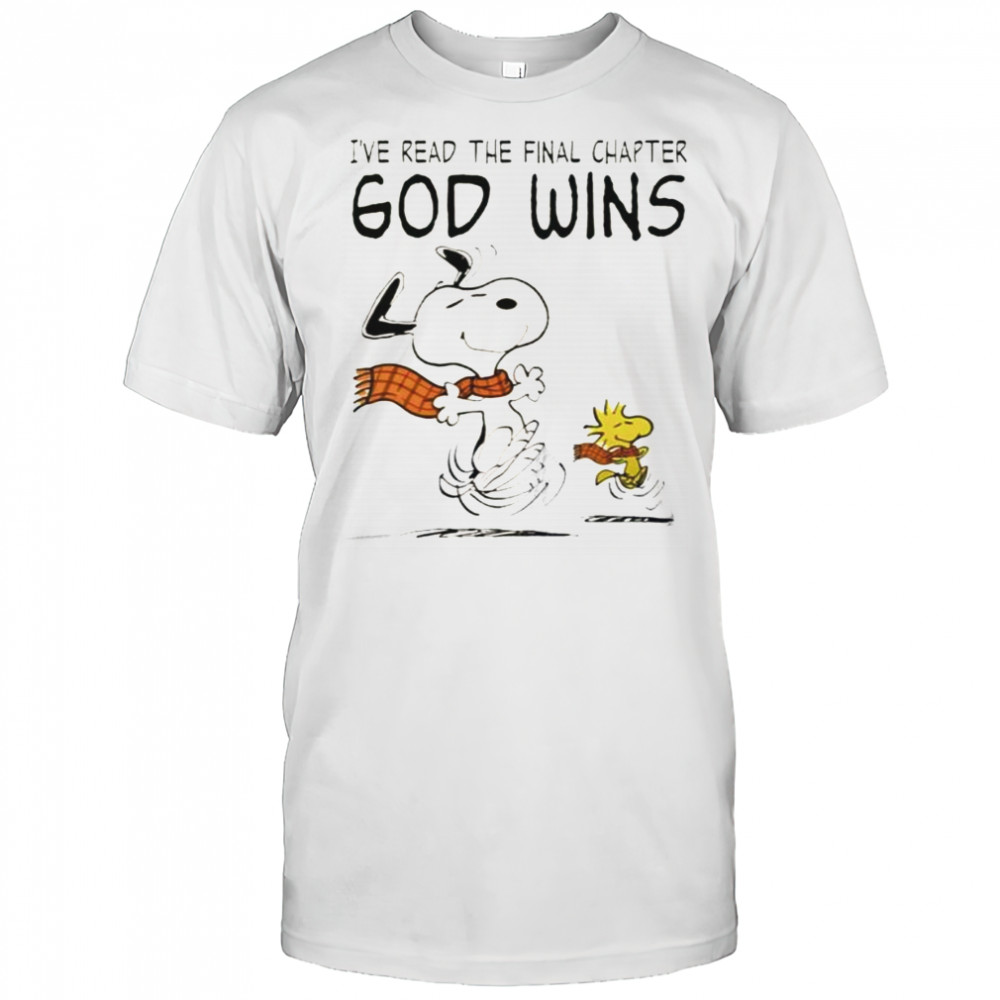 Official Snoopy And Woodstock I’ve Read The Final Chapter God Wins T-Shirt