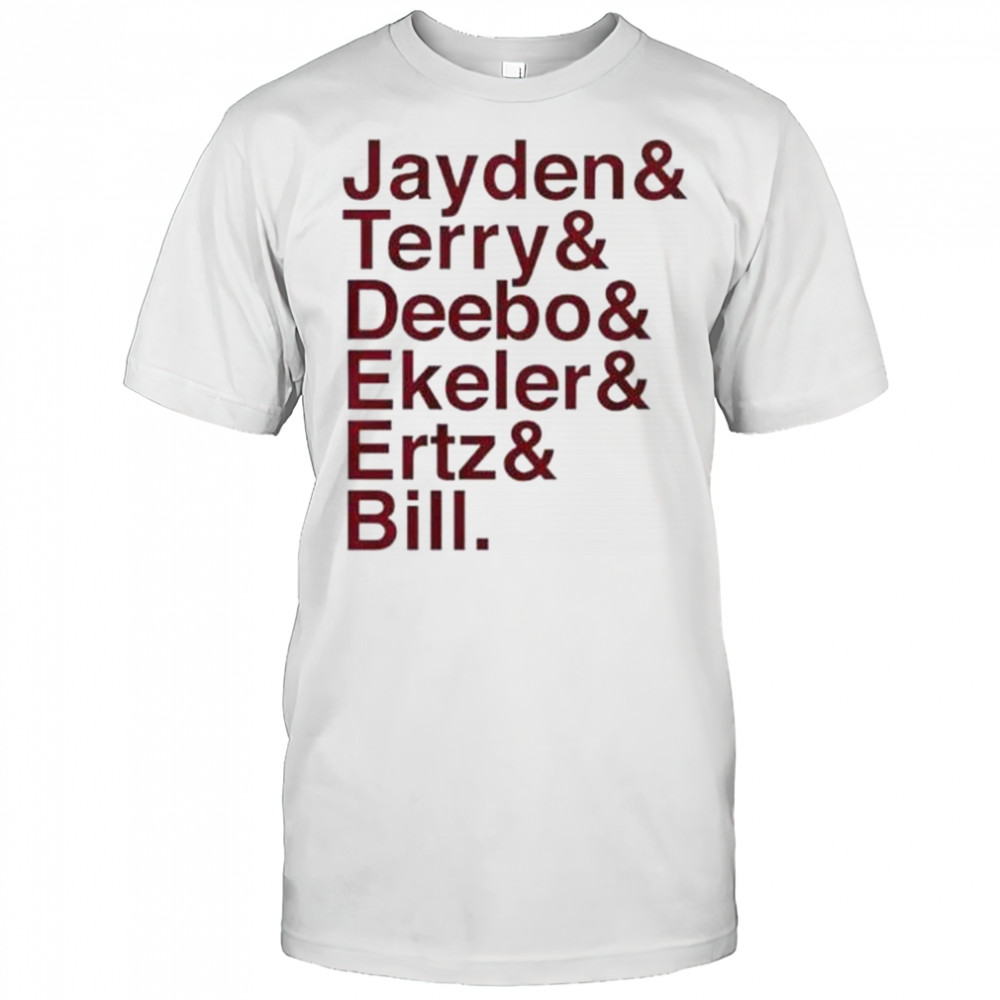 Official Washington Ampersand Football Names Stars NFL T-Shirt