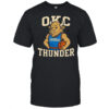 OKC Thunder fierce bison mascot holding basketball vintage shirt