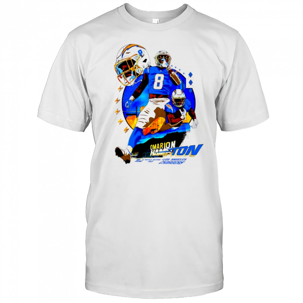 Omarion Hampton Los Angeles Chargers NFL lighting graphic shirt