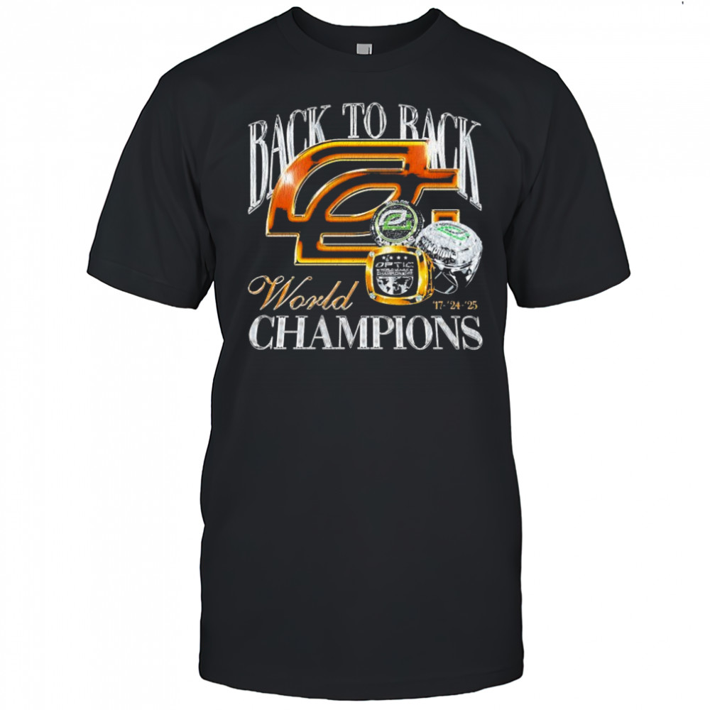 Optic Gaming Back-To-Back World Champions 2025 Rings T-shirt