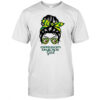 Oregon Ducks girl messy bun glasses shirt