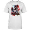 Panthers Football graphic player on field and lightnings shirt