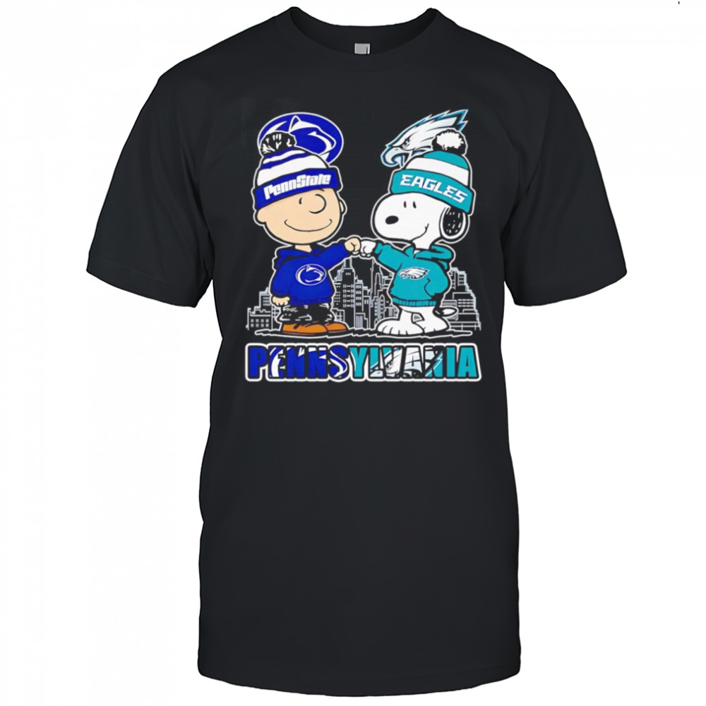 Peanuts Charlie Brown and Snoopy Pennsylvania sports shirt