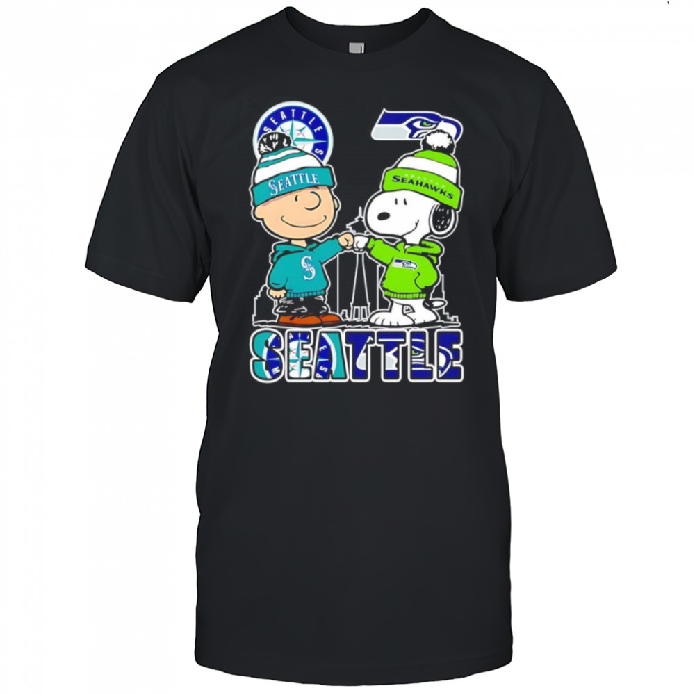 Peanuts Charlie Brown and Snoopy Seattle sports shirt