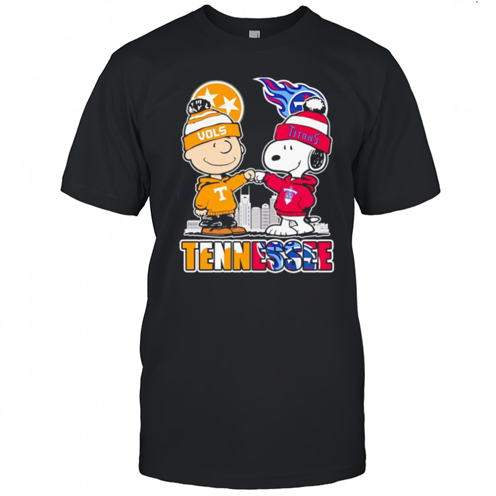 Peanuts Charlie Brown and Snoopy Tennessee sports shirt