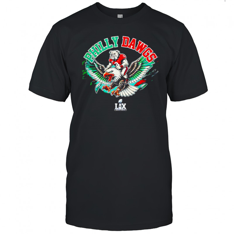 Philly Dawgs LIX Super Bowl Bulldog on Eagle shirt